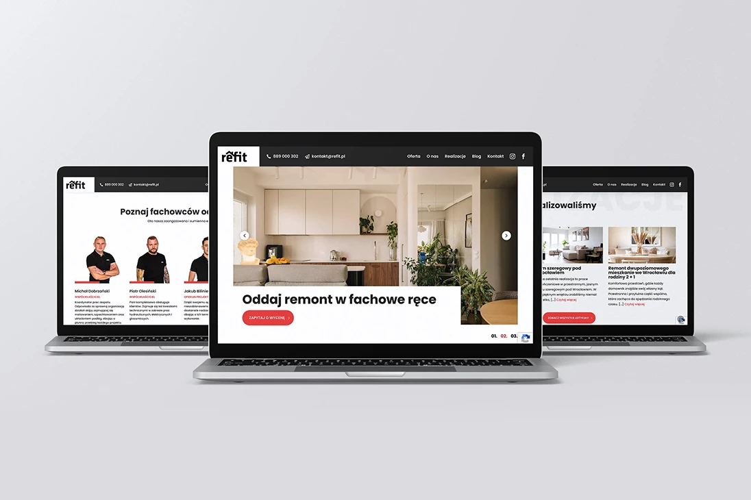 Refit - firma remontowa Refit firma remontowa Strony internetowe Wrocław - Dst Design